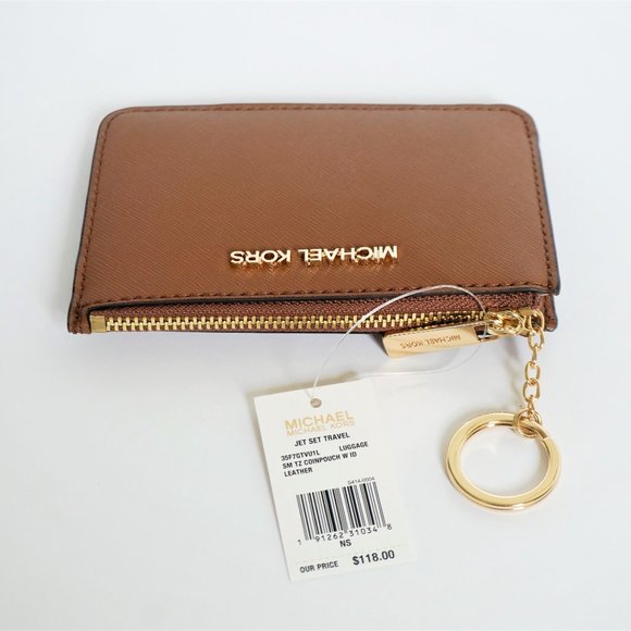 Michael Kors JST S Coin Pouch ID Wallet Brown - Picture 8 of 8